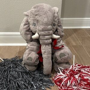 Plush Soft Elephant Toy - Large Jumbo Gray Stuffed Elephant 24” head to bottom